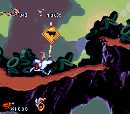 Earthworm Jim (USA) In game screenshot